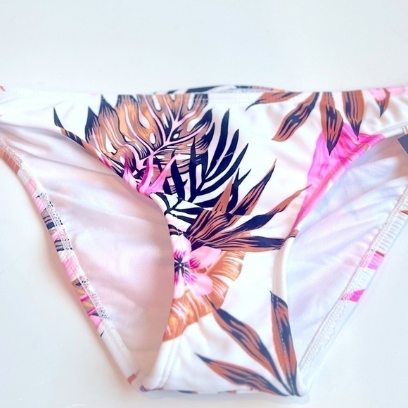 SALT + COVE Women's Tropic Time Printed Cinch-Back Bikini Bottoms, swimsuit M - Picture 5 of 9